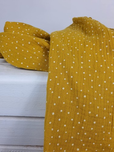 Hilco Musselin Double Gauze Senf Gelb