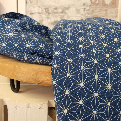 Westfalenstoffe Baumwollstoff Druckstoff Kopenhagen Sterne Blau