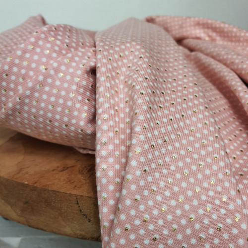 Hilco Jersey Rosa Goldene Punkte