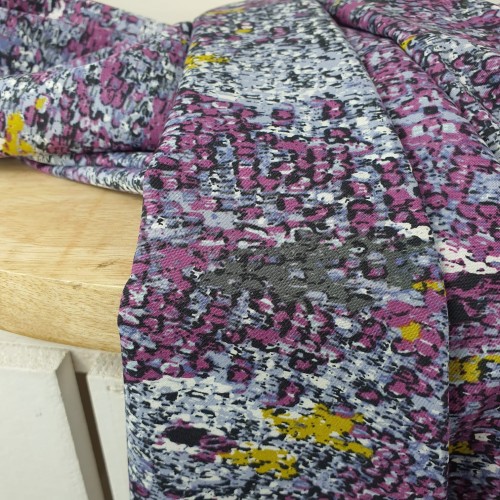 Art Gallery Fabrics Premium Baumwollstoff Grid Lila Bunt