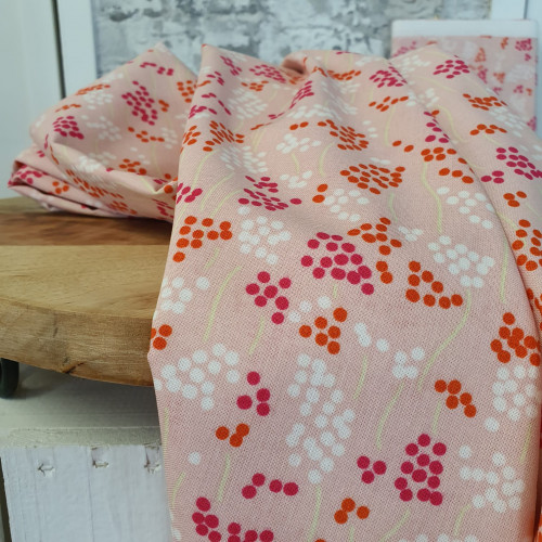 Westfalenstoffe Baumwollstoff Berlin Rose Bunt