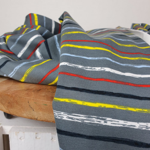 Stenzo Jersey Stripes Grau Gelb