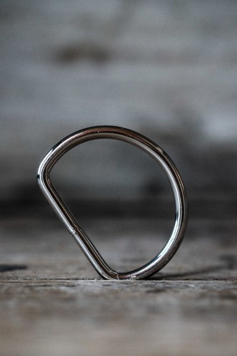 Merchant and Mills D-Ring Silber 4,0 cm "NICKEL D-RINGS 1.5″