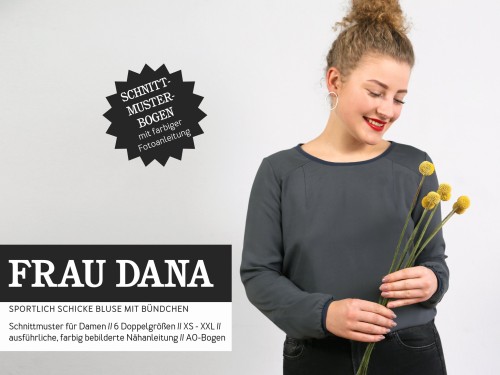 Studio Schnittreif Schnittmuster FRAU DANA Bluse mit Halslochbündchen