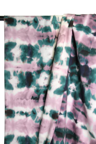Atelier Jupe Viskose Green and lilac tie dye
