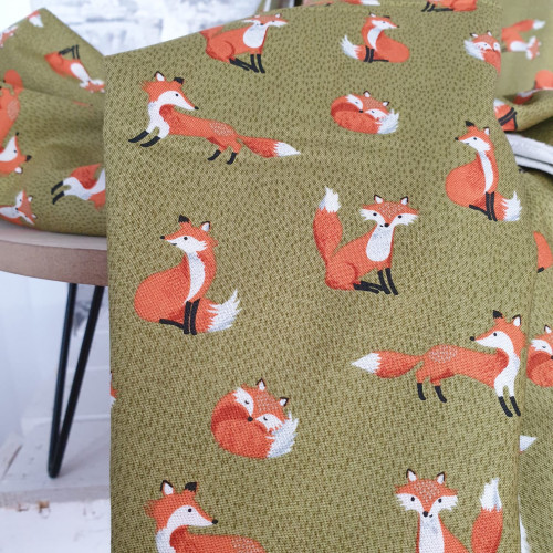 Makower Baumwollstoff Forest Foxes
