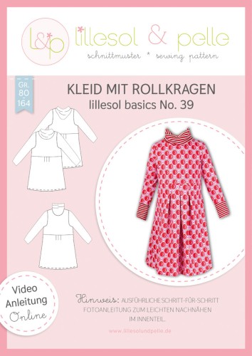 Lillesol & Pelle Schnittmuster basics No.39 Kleid mit Rollkragen * mit Video-Nähanleitung *