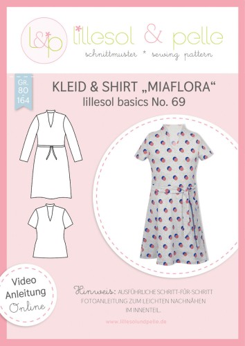 Lillesol & Pelle Schnittmuster basics No.69 Kleid & Shirt Miaflora *mit Video-Nähanleitung*