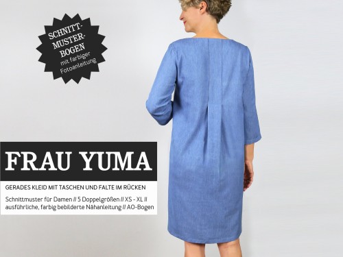 Studio Schnittreif Schnittmuster FRAU YUMA Kleid mit Rückenfalte
